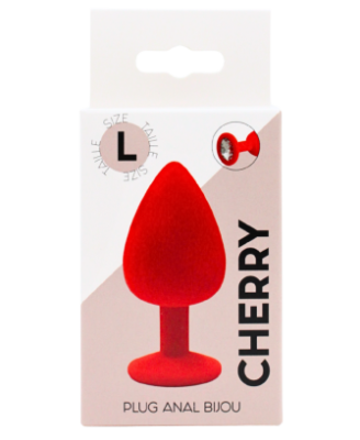 Plug rouge bijou cristal Large CHERRY 